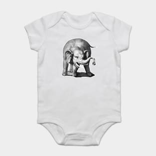 Angry elephant Baby Bodysuit